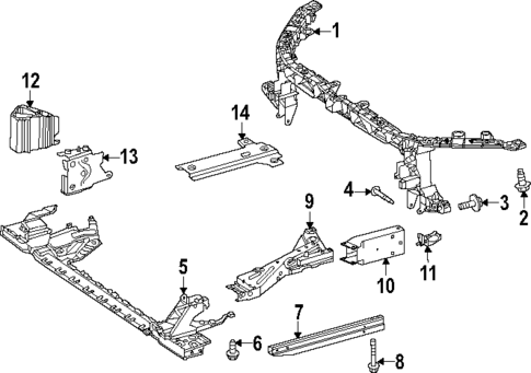 Radiator Support for 2024 Mercedes-Benz EQB 350 #0