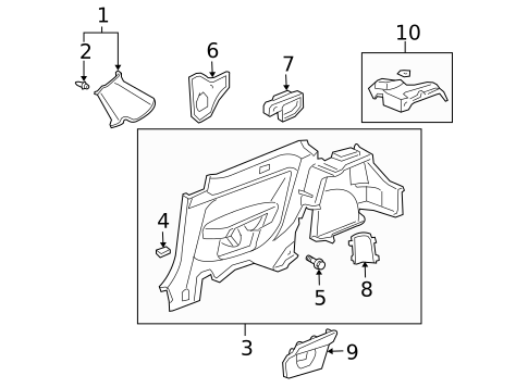 Interior Trim - Quarter Panels for 2002 Honda Civic #0