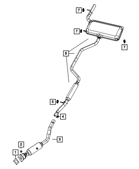 Exhaust System for 2009 Chrysler Sebring #2