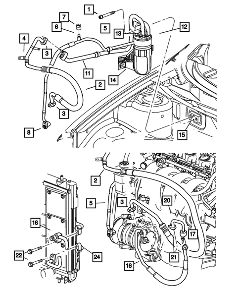 Air Conditioner and Heater Plumbing for 2003 Dodge Neon #0