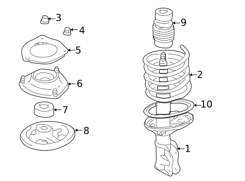 Struts & Components for 2006 Mitsubishi Outlander #1