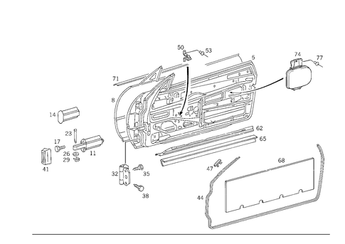 Front Doors for 1993 Mercedes-Benz 600SL #1
