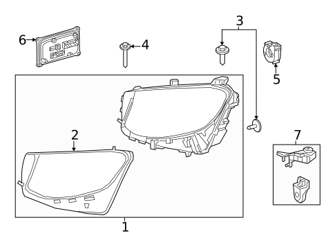 Headlamp Components for 2021 Mercedes-Benz C63 AMG S #3