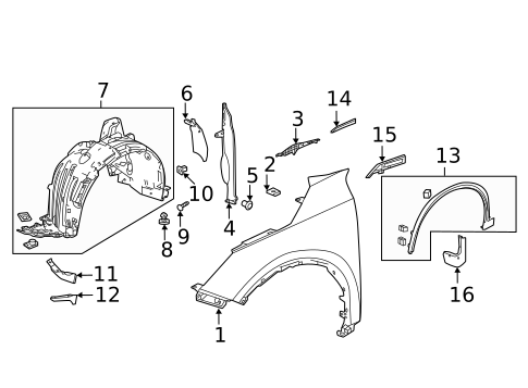 Fender & Components for 2023 Acura MDX #0