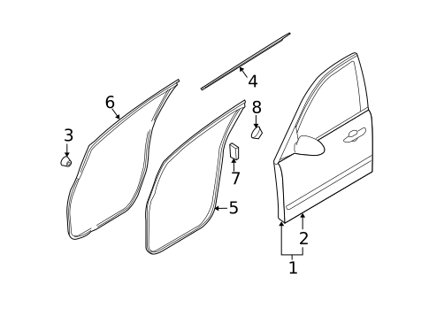 Door & Components for 2009 Kia Rondo #0