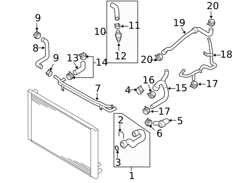 Hoses & Lines for 2007 Audi A8 Quattro #1