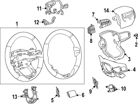 Steering Wheel & Trim for 2025 GMC Yukon XL #0