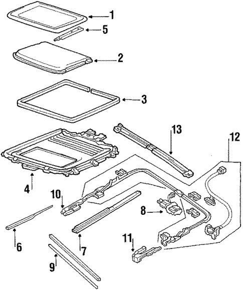 Sunroof for 1989 Acura Legend #1
