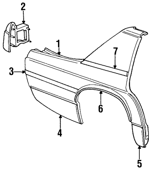 Quarter Panel & Components for 1985 Ford LTD #1