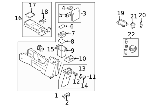 Center Console for 2011 Ford Escape #0