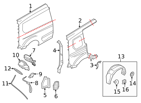 Side Panel & Components for 2017 Ford Transit Connect #0