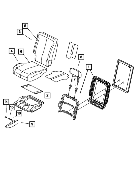 Rear Seats-Folding and Quads for 2006 Chrysler Pacifica #2