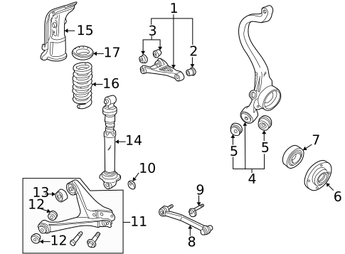 Suspension, Springs & Related Components for 2001 Audi A4 Quattro #1