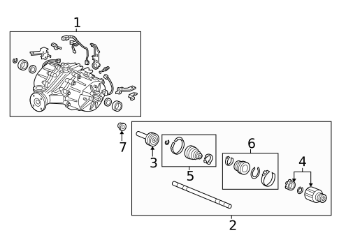 Axle & Differential for 2022 Honda Pilot #0