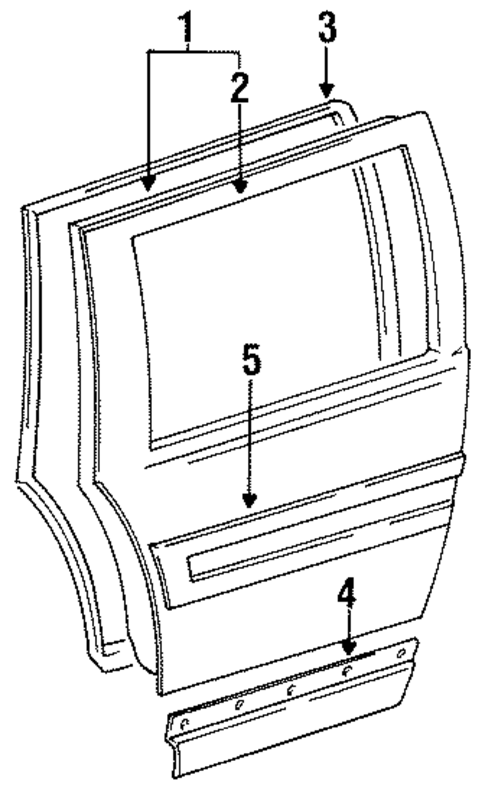 Door & Components for 1993 Nissan Quest #1