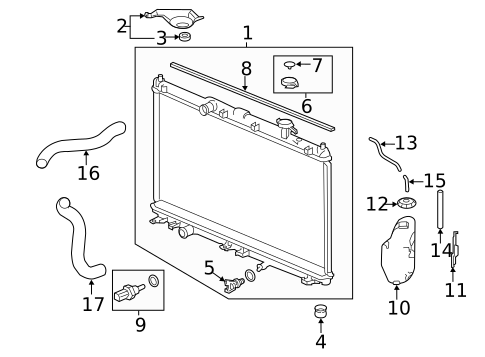 Radiator & Components for 2016 Honda Accord #1