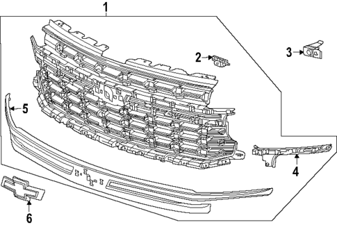 Grille & Components for 2023 Chevrolet Tahoe #0