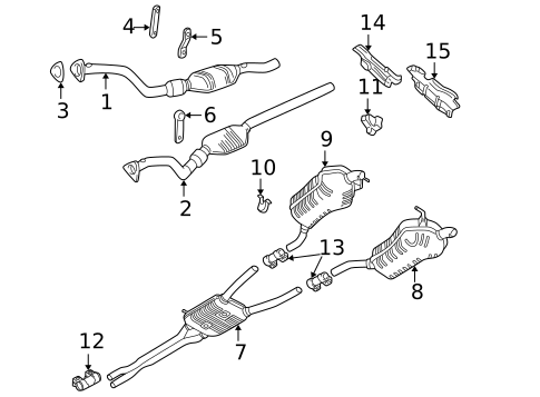 Exhaust Components for 2001 Volkswagen Passat #0
