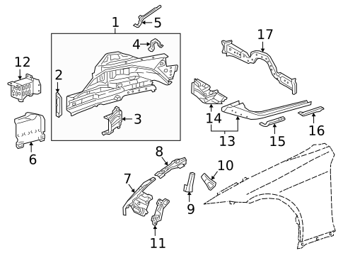 Structural Components & Rails for 2024 Lexus LC500h #0