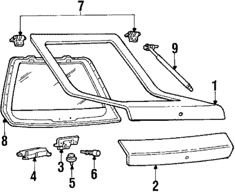 Gate & Hardware for 1989 Chevrolet Corsica #0
