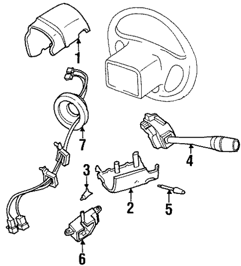Shroud, Switches & Levers for 1996 Ford Windstar #0