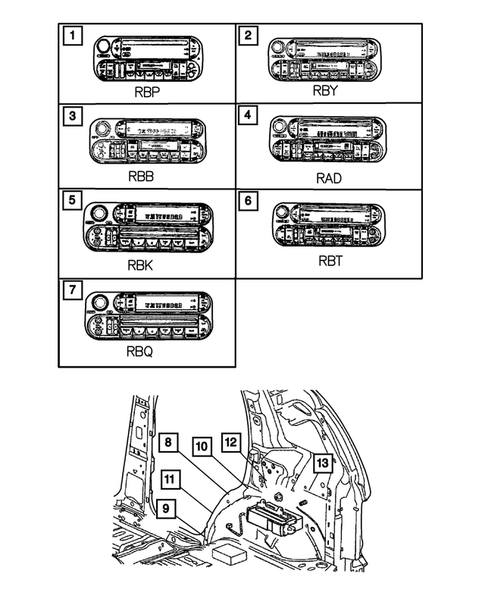 Radio, Antenna, and Speakers for 2003 Jeep Liberty #0