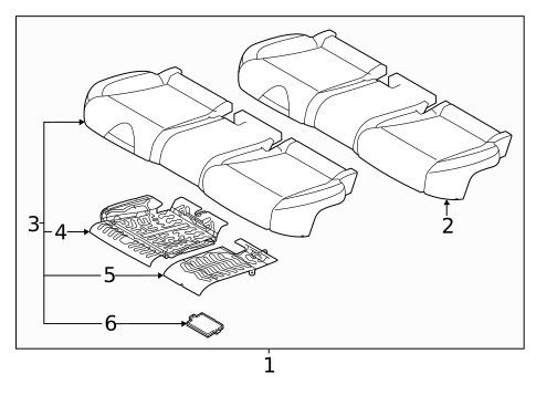 Rear Seat Components for 2025 Genesis GV70 #2