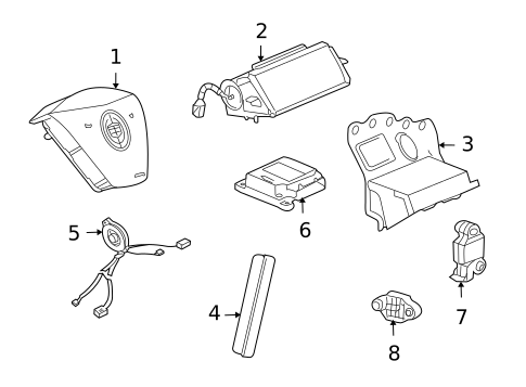 Air Bag Components for 2008 Cadillac XLR #0