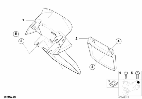 Rear Wheel Cover, License Plate Bracket for 2003 BMW-Motorrad F 650 GS Dakar #4