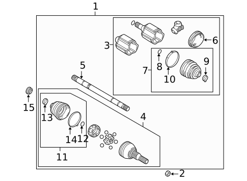 Drive Axles for 2002 Pontiac Aztek #0