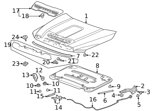Hood & Components for 2023 GMC Sierra 2500 HD #1