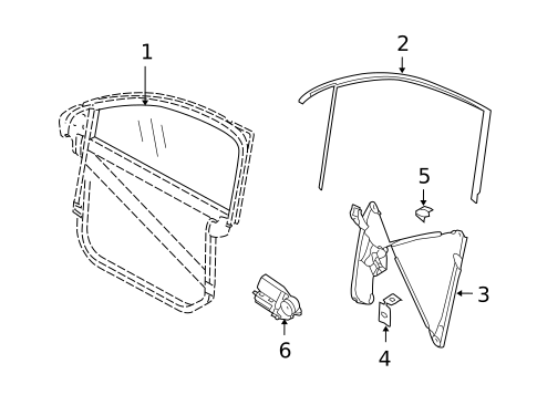 Glass, Windows & Related Components for 2008 Porsche Cayenne #0
