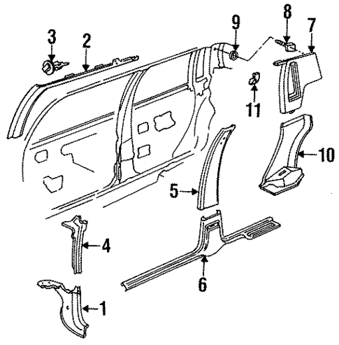 Interior Trim for 1996 Oldsmobile Cutlass Ciera #2