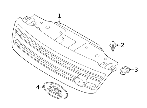 Grille & Components for 2019 Land Rover Discovery #0