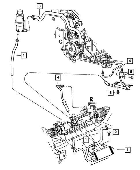 Power Steering Hoses for 2008 Chrysler PT Cruiser #0