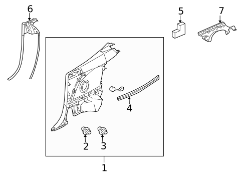 Interior Trim - Quarter Panels for 2011 Lexus IS350 #0