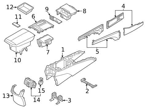 Center Console for 2018 Genesis G80 #0
