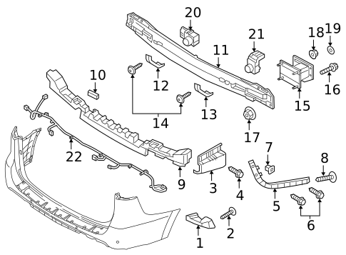 Bumper & Components - Rear for 2015 Kia Sedona #0