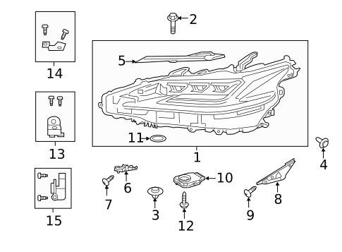 Headlamp Components for 2020 Lexus ES300h #1