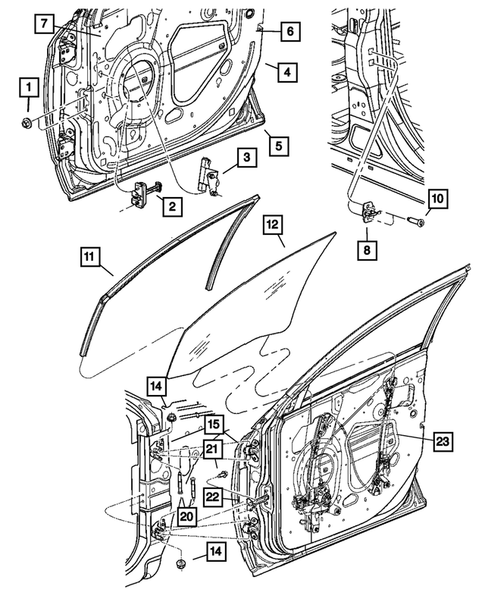 Front Door for 2007 Chrysler Pacifica #1