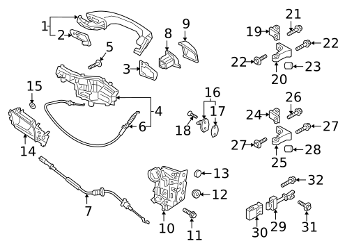 Lock & Hardware for 2023 Volkswagen Tiguan #1