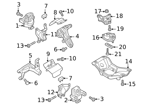 Engine & Trans Mounting for 2017 Audi S5 #0