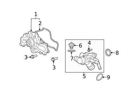Water Pump for 2008 Mazda CX-9 #0