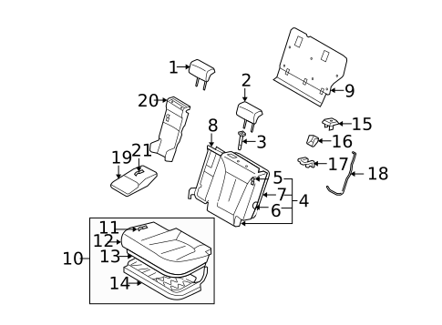 Second Row Seats for 2009 Hyundai Santa Fe #0