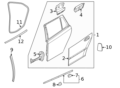 Door & Components for 2008 Saab 9-3 #2