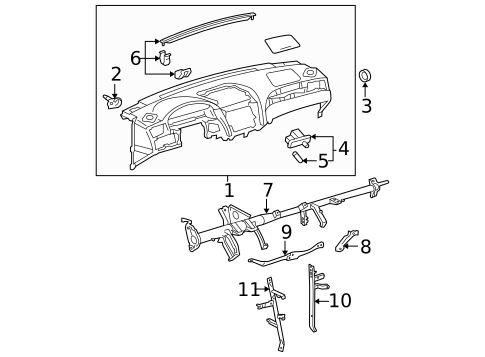 Instrument Panel for 2007 Toyota Solara #0