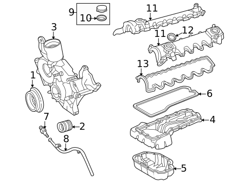 Cylinder Block Components for 2001 Mercedes-Benz S600 #0