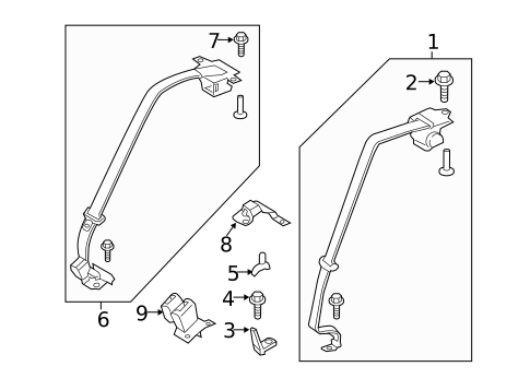Rear Seat Belts for 2017 Lincoln Continental #1