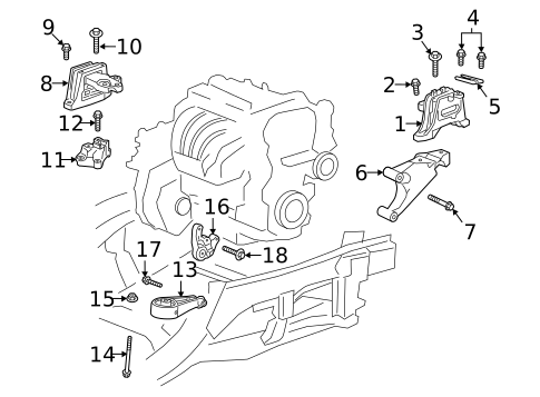 Engine Mounting for 2019 Chevrolet Equinox #1