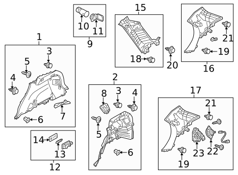 Interior Trim - Quarter Panels for 2015 Mazda CX-5 #0
